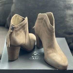 Vince camuto distressed ankle boots